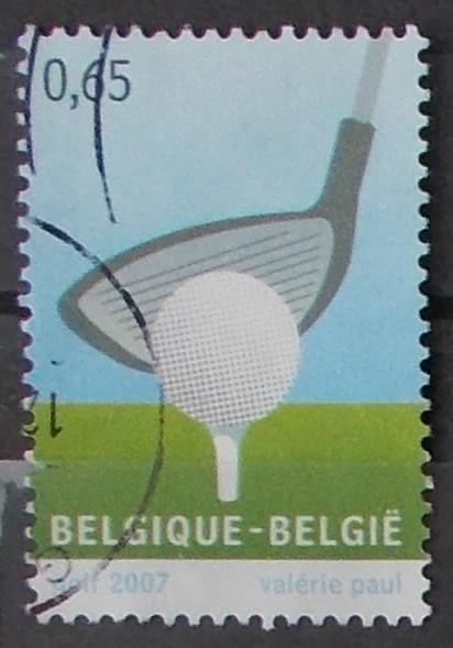 België 2007 nr. 3602 golf (groot formaat), Verzenden, Gestempeld, Sport, Gestempeld
