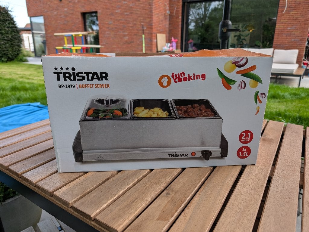 Tristar Buffet Server BP-2979, Ophalen, 3 kookzones of minder, Zo goed als nieuw, Vrijstaand