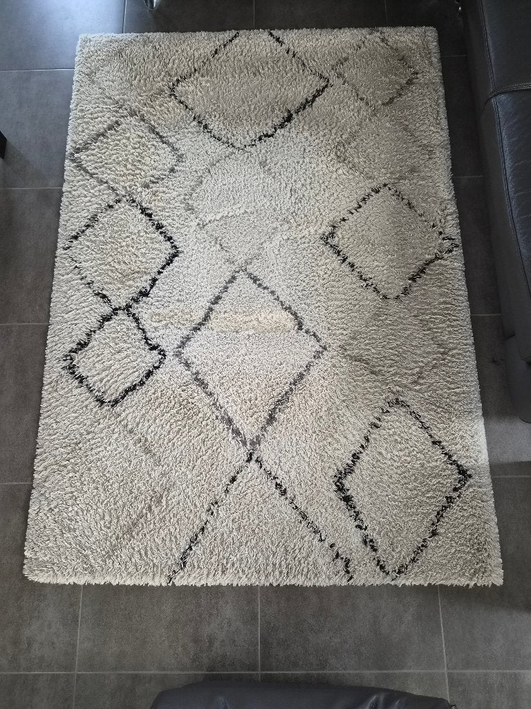 beige tapijt in berber stijl 230x160, Ophalen, Gebruikt, Beige, 150 tot 200 cm