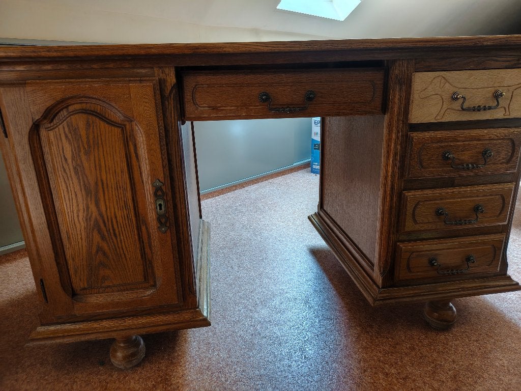 Eiken bureau - massief hout, Ophalen