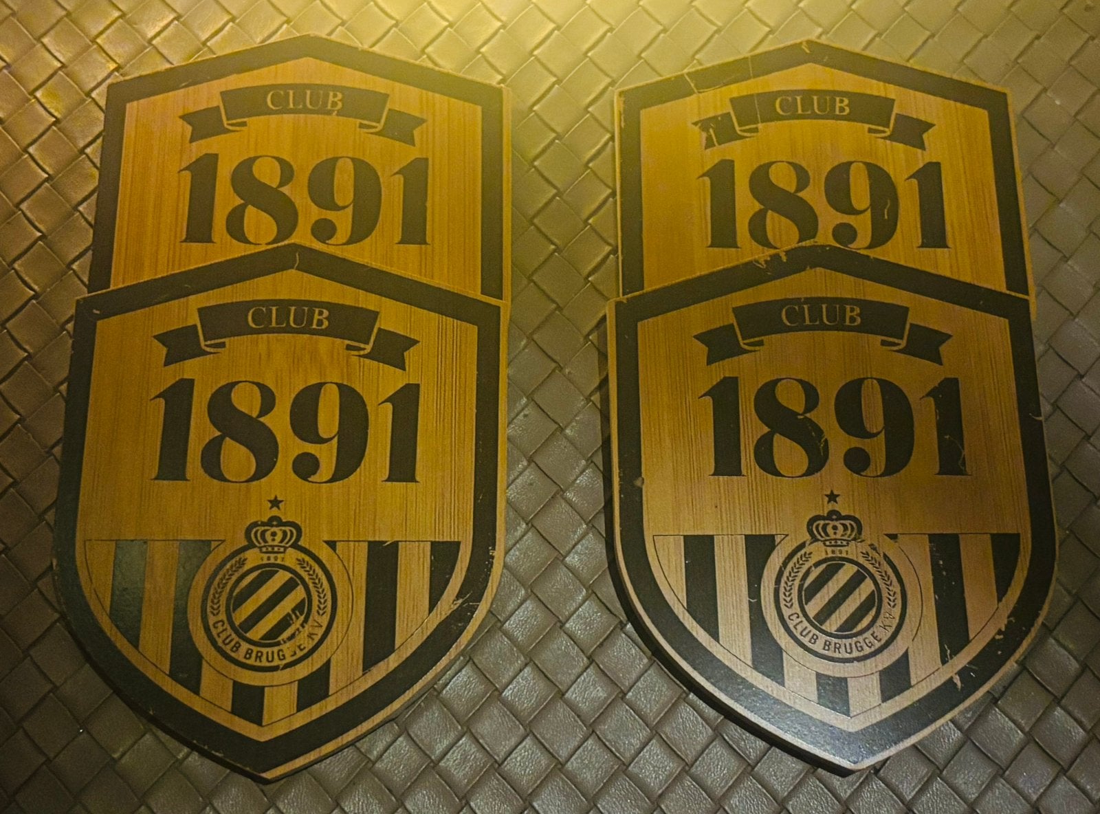 Club Brugge onderzetters (4st), Ophalen of Verzenden, Gebruikt, Overige typen