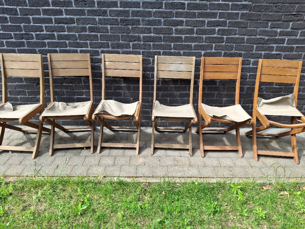 tuinstoelen, Tuin en Terras, Tuinstoelen, Ophalen, Gebruikt, Hout, Inklapbaar