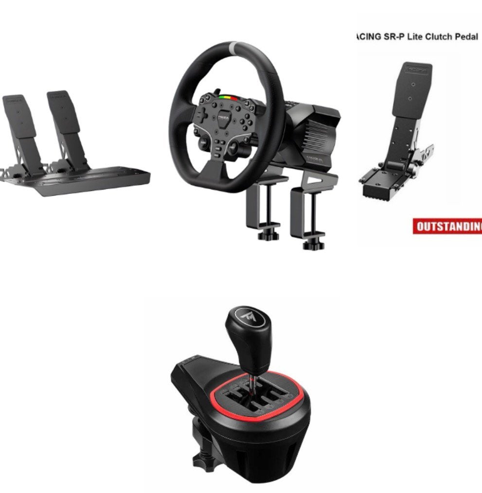 Volant Moza R3 + pédale d´embrayage + levier de vitesse th8s, Consoles de jeu & Jeux vidéo, Enlèvement, Comme neuf