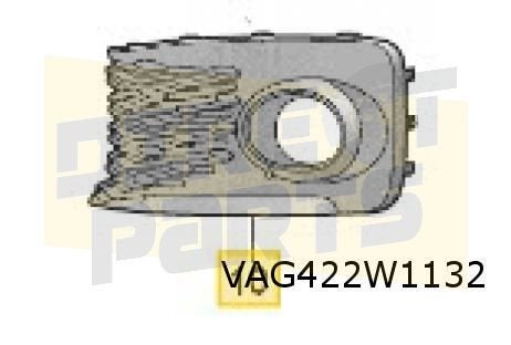 Volkswagen Caddy (1/21-) (2K) voorbumpergrille Rechts (bij m, Auto-onderdelen, -, -, Nieuw, Bumper