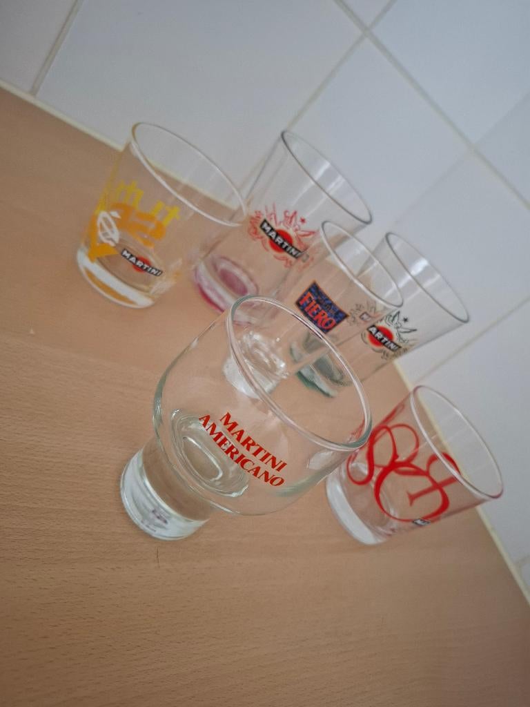 6 Martini glazen, Ophalen of Verzenden, Nieuw, Borrel- of Shotglas