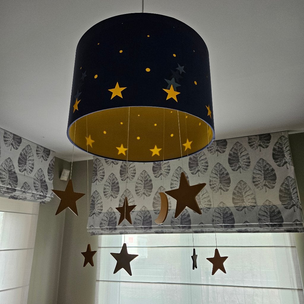 Lampenkap met sterren, Maison & Meubles, Lampes | Abat-jour, Suspension, Rond, Comme neuf, Enlèvement
