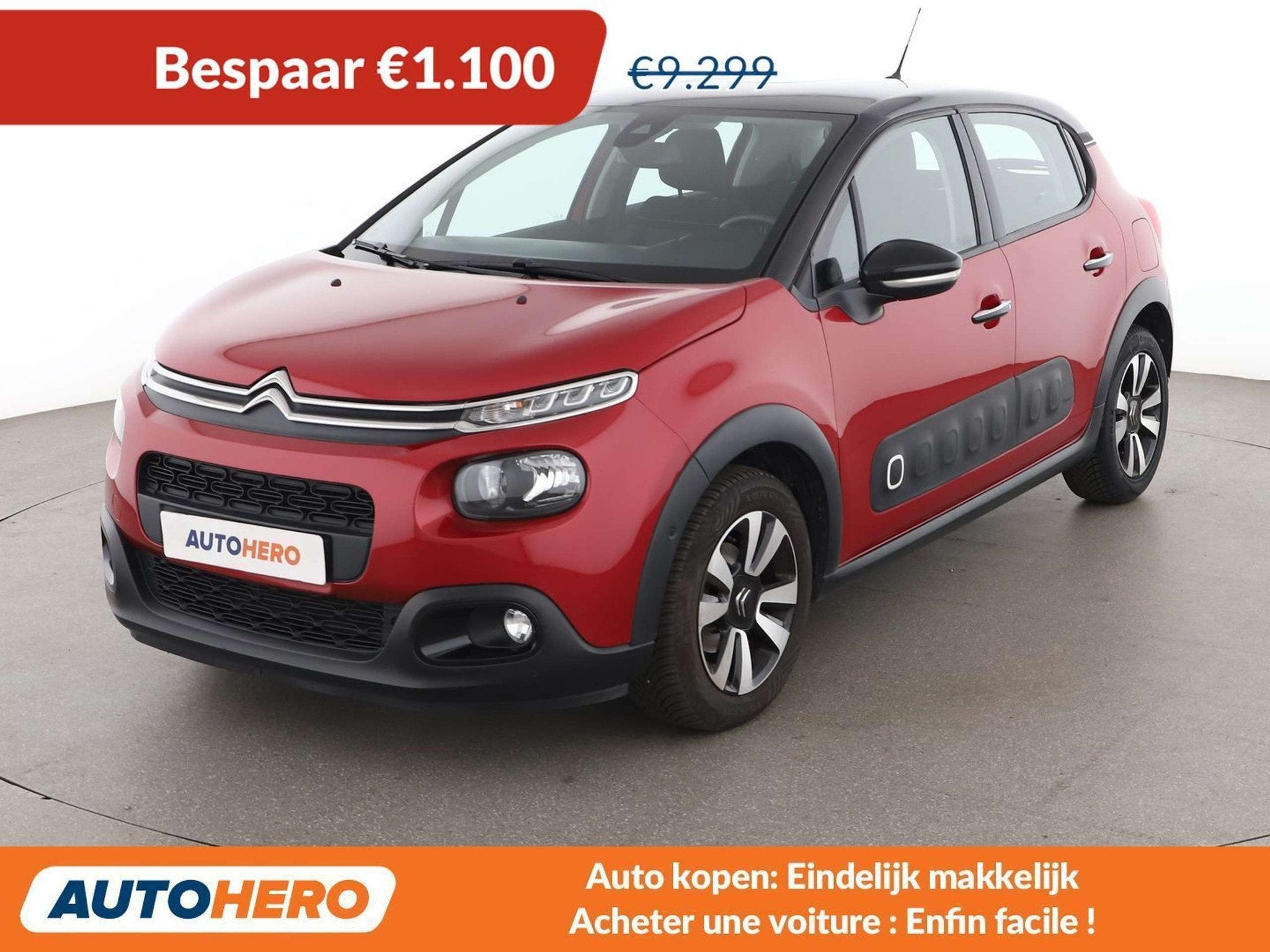 Citroën C3 1.2 PureTech Shine (bj 2018), Auto's, Voorwielaandrijving, Stof, Gebruikt, Zwart