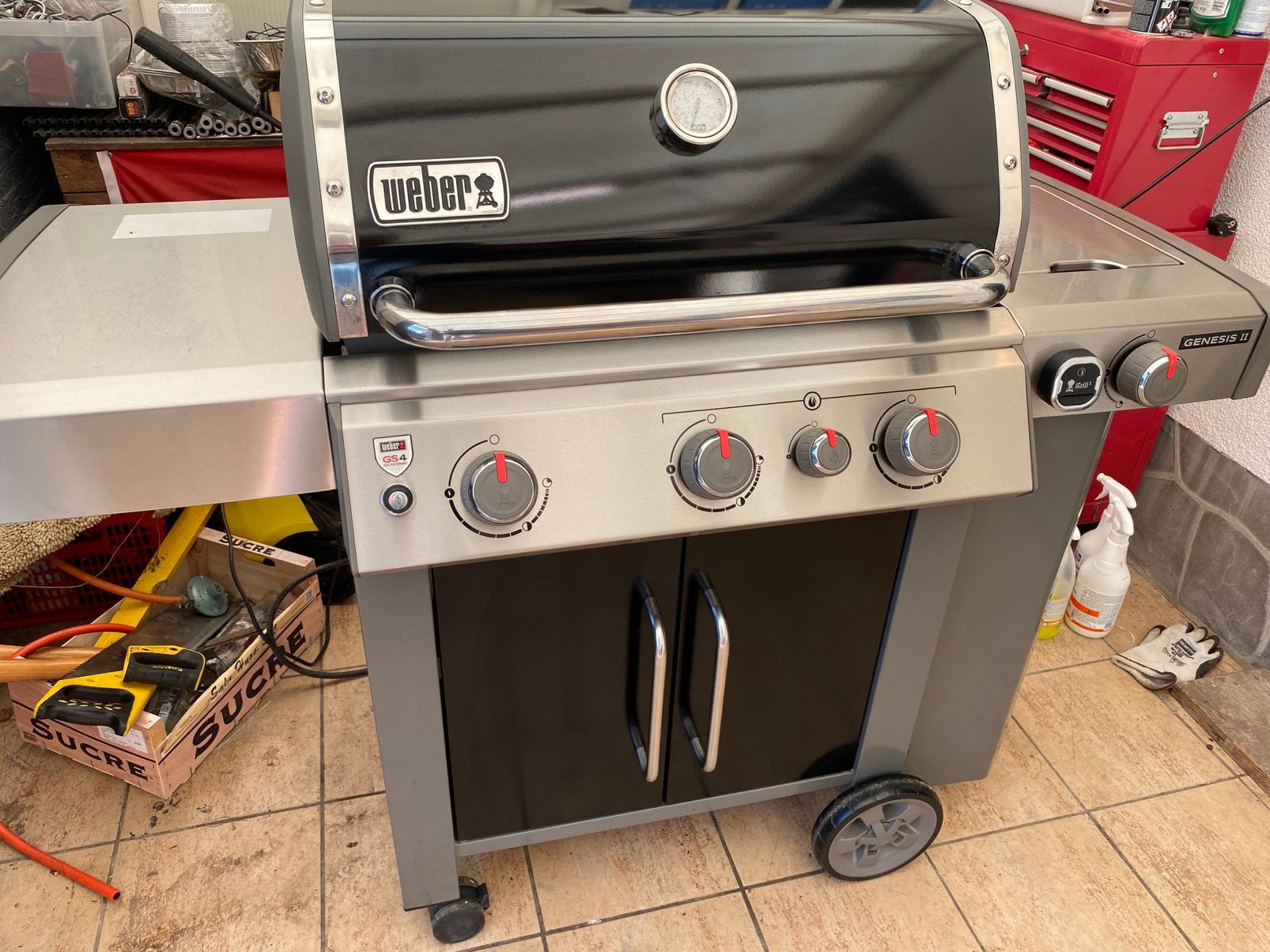 Weber Genesis II EP-335 gbs black gasbarbecue, Tuin en Terras, Ophalen, Zo goed als nieuw
