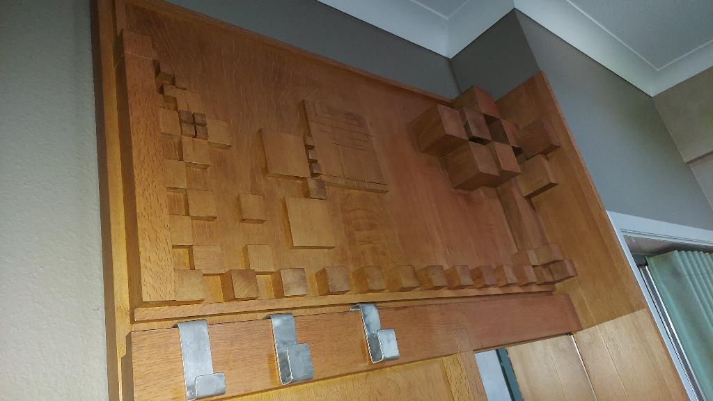 halmeubel, Huis en Inrichting, Woonaccessoires | Kapstokken, Gebruikt, Wandkapstok, 200 cm of meer, Hout, Ophalen