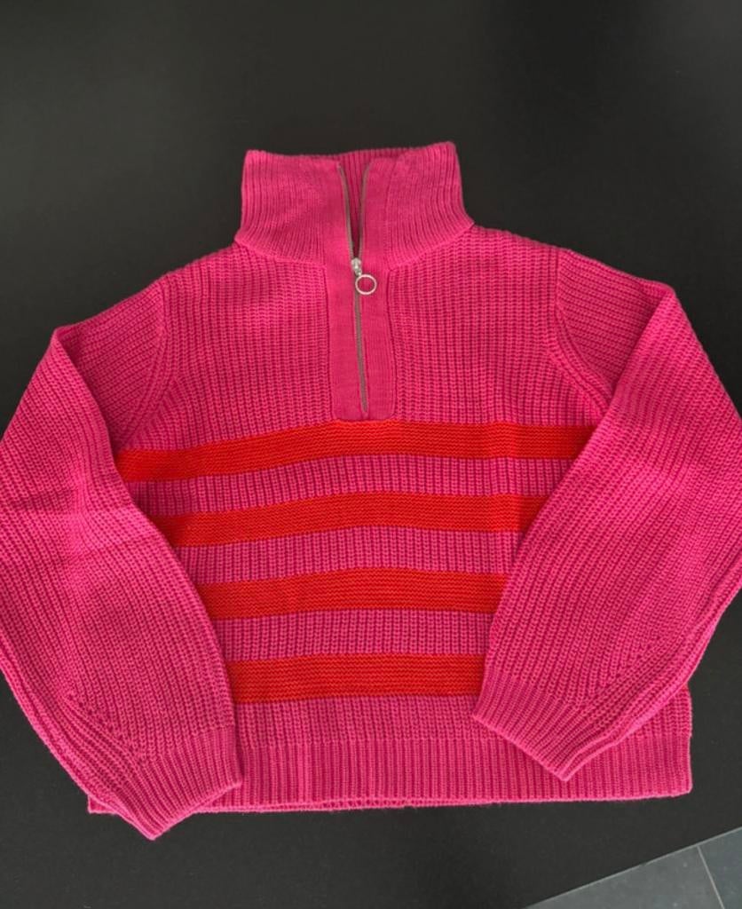 Nieuw! Trui let rits fuchsia/rood maat 42, Kleding | Dames, Ophalen of Verzenden, Zo goed als nieuw, Maat 42/44 (L), Rood