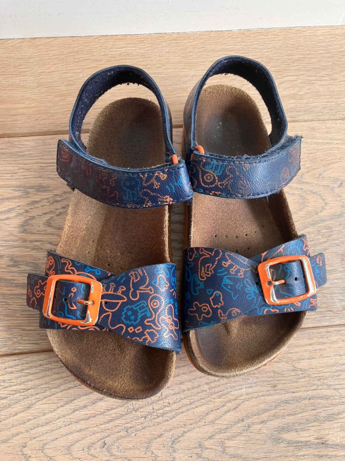 Geox sandalen - blauw en oranje- maat 29, Kinderen en Baby's, Kinderkleding | Schoenen en Sokken, Ophalen, Gebruikt, Schoenen