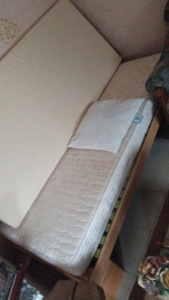 Lit 1 personne + matelas + sommier, Maison & Meubles, Enlèvement, Sommier