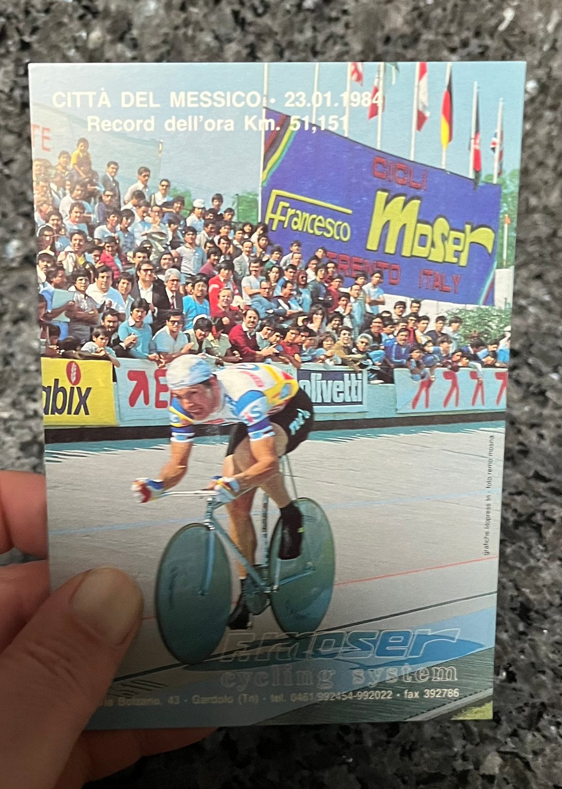 Le cycliste Francesco Moser, Enlèvement, Comme neuf