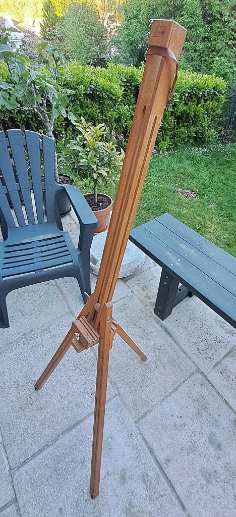 CHEVALET de campagne MABEF - ancien, en bois, pliable, Hobby en Vrije tijd, Schilderen, Ophalen, Gebruikt, Ezel