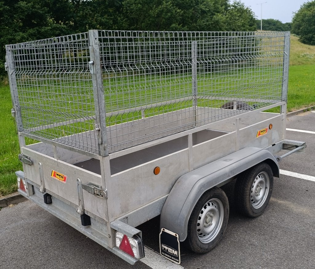 Remorque double essieux aluminium et grillage état nickel, Autos : Divers, Enlèvement, Utilisé