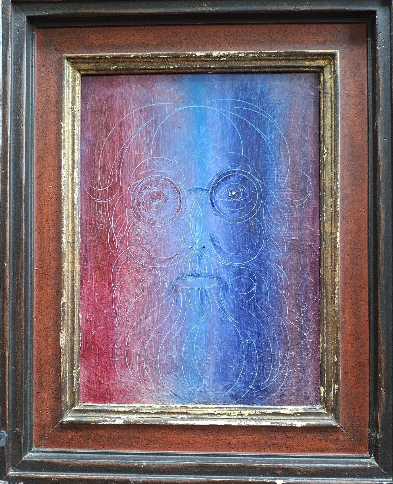 DE BOECK Felix "Zelfportret" olie op paneel, Ophalen of Verzenden