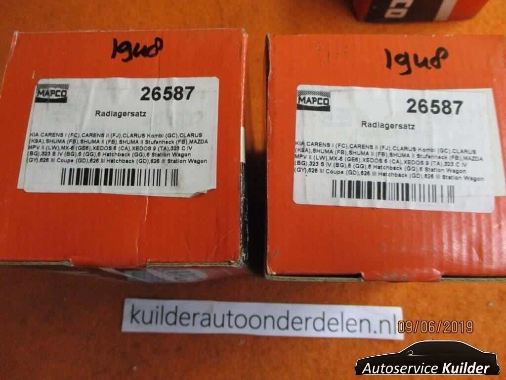 2X Wiellager voorzijde Kia carens Mazda 626 MX6 Nieuw mapco, Neuf, -, -, Enlèvement ou Envoi