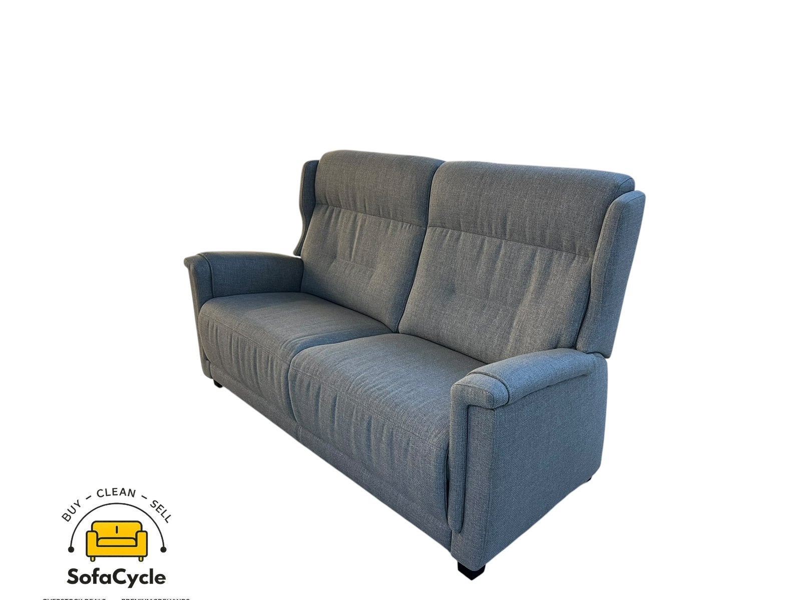 Chaise en tissu gris à haut dossier - d'occasion, Enlèvement ou Envoi, Comme neuf, SofaCycle, Tissus