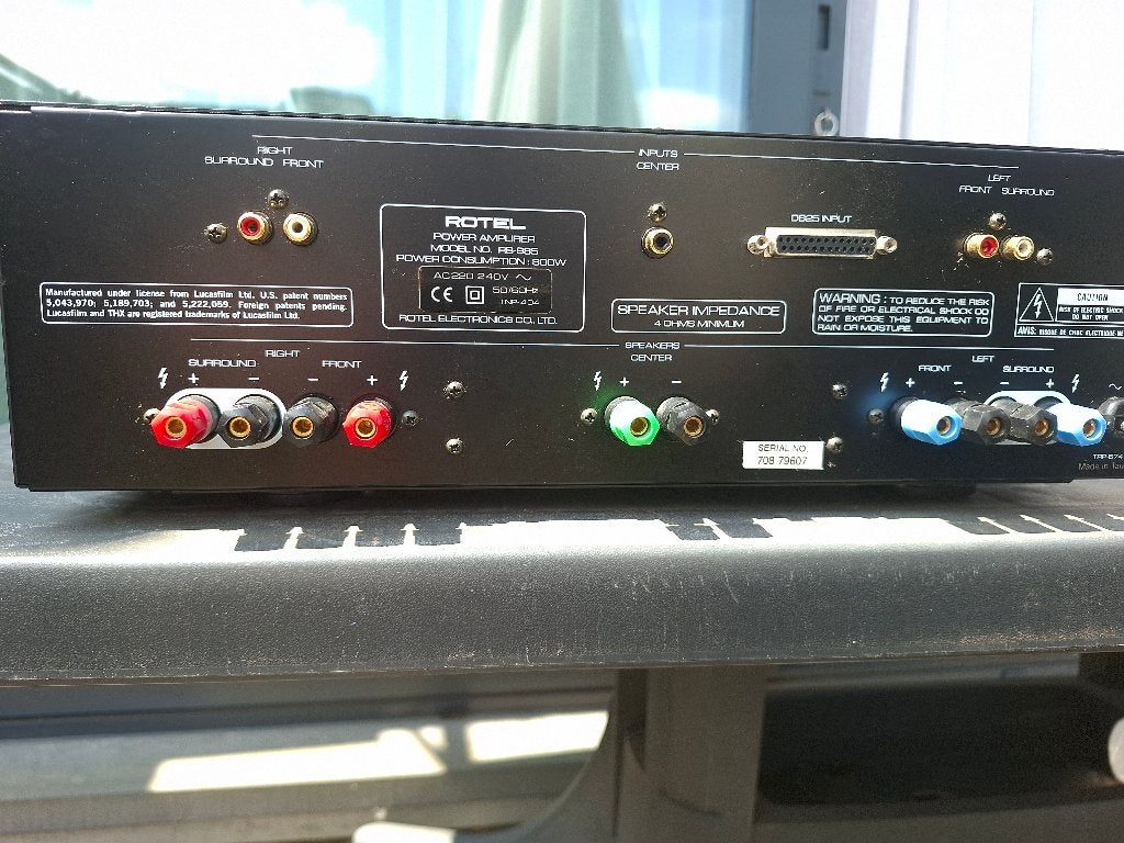 ROTEL Eindtrap versterker 5 x 100 Watt. 8 ohm, Audio, Tv en Foto, Versterkers en Ontvangers, Zo goed als nieuw, Overige systemen
