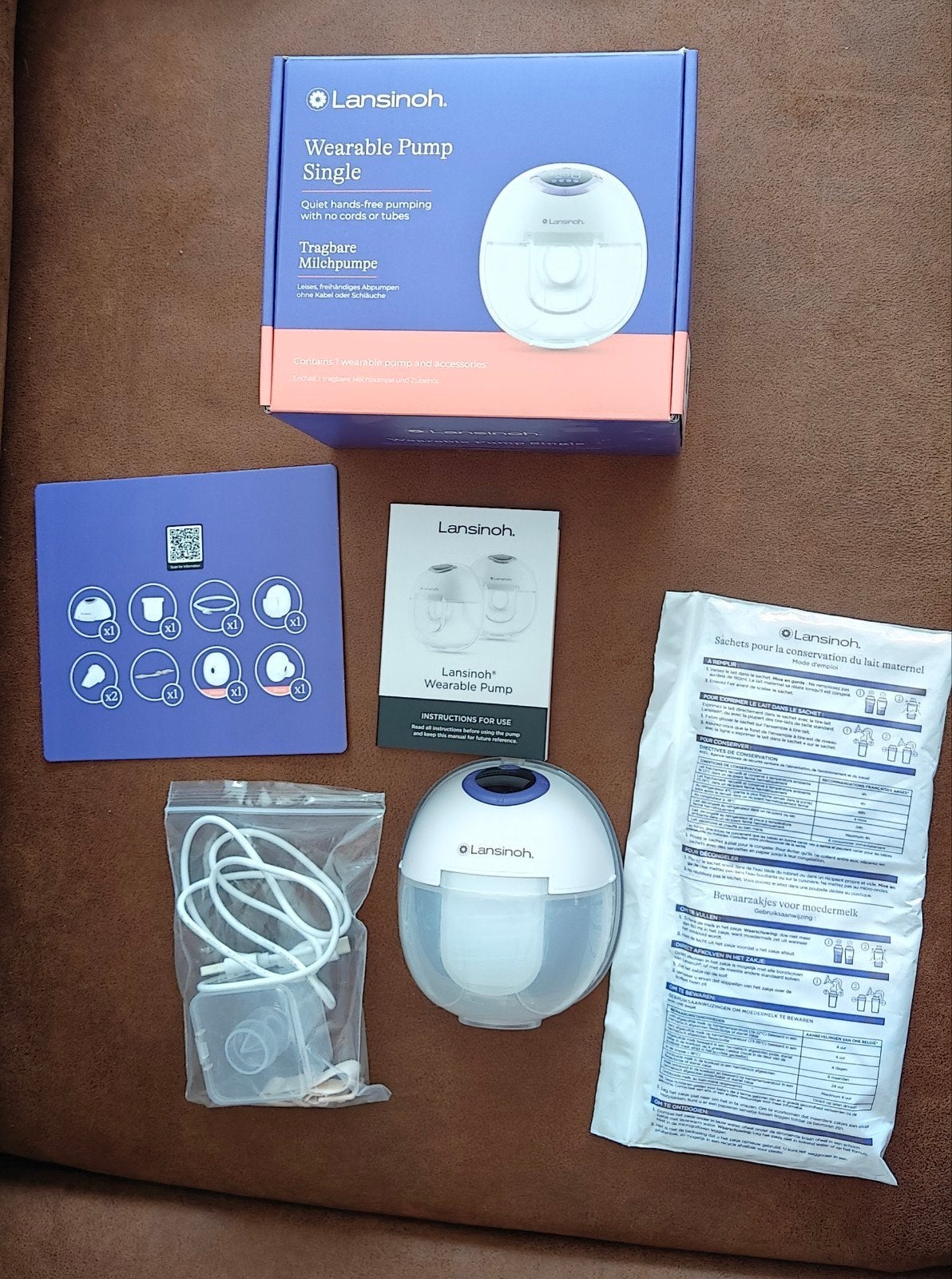 Lansinoh draagbare kolf single, Kinderen en Baby's, Babyvoeding en Toebehoren, Overige merken, Borstkolf, Zo goed als nieuw, Ophalen