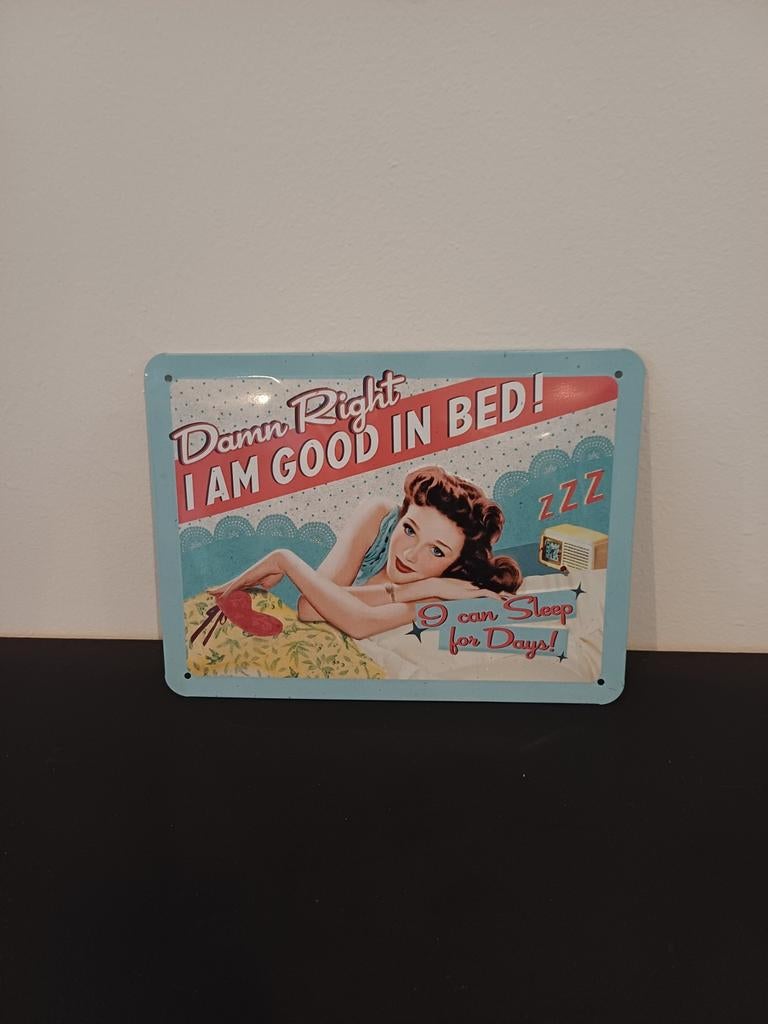 Metalen plaat vintage, Antiek en Kunst, Ophalen