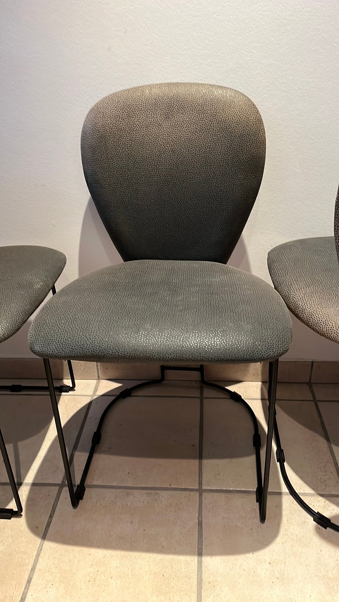 Set 3 zwarte stoelen, Huis en Inrichting, Stoelen, Ophalen, Gebruikt