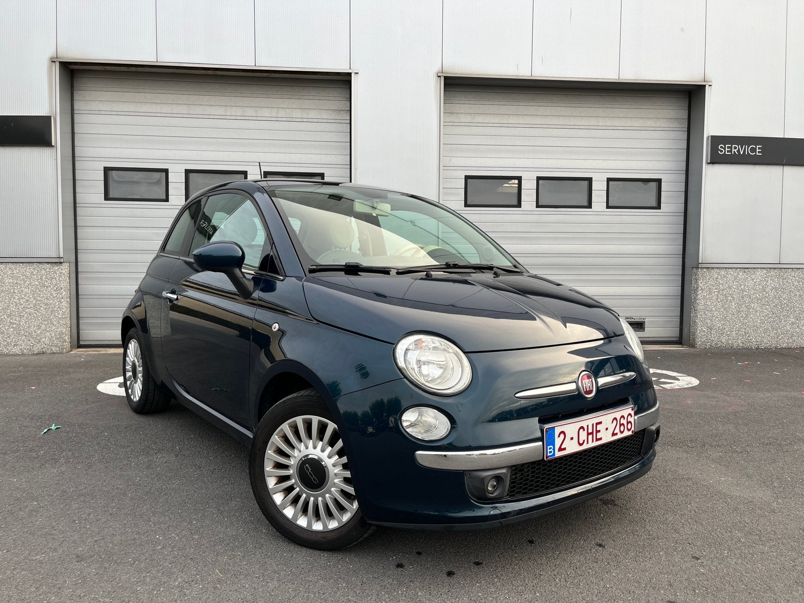 Fiat 500 1.2i Lounge | Pano | Radio | Bluetooth | USB, Stof, 4 cilinders, Blauw, Handgeschakeld