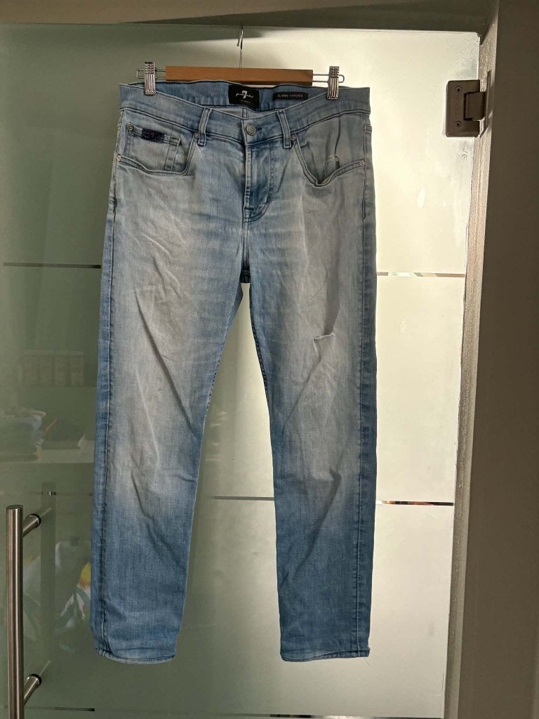 7 For All Mankind Slimmy Tapered Jeans (Maat 33), Kleding | Heren, 7 For All Mankind, Blauw, Ophalen of Verzenden, Zo goed als nieuw
