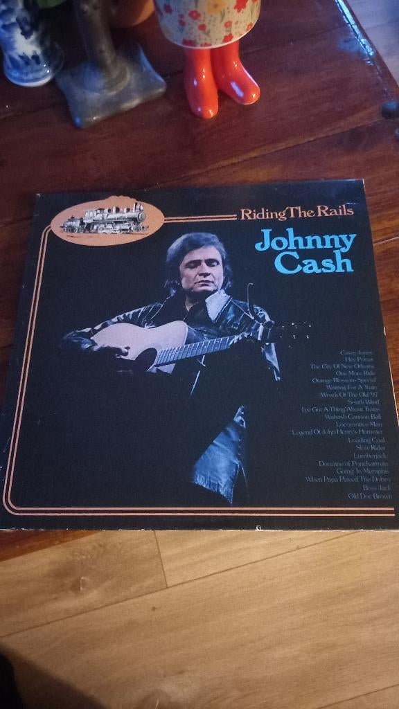 vinyl 33T johnny cash "riding the rails" (2 vinyles), Ophalen, Zo goed als nieuw, Poprock