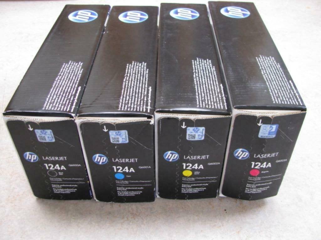 Set toners HP Q6000A-Q6001A-Q6002A-Q6003A ZCYM (HP 124A), Computers en Software, Ophalen of Verzenden, Nieuw, Toner, HP ORIGINAL