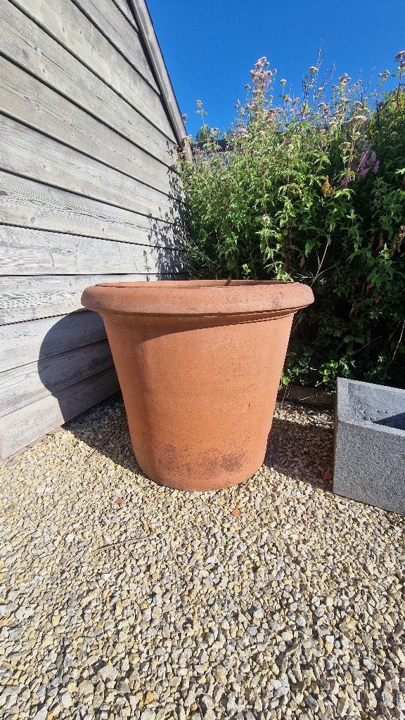 Grand pot de fleurs italien en terre cuite, Jardin & Terrasse, Pots de fleurs, Comme neuf, Terracotta, Jardin, 70 cm ou plus, 40 cm ou plus