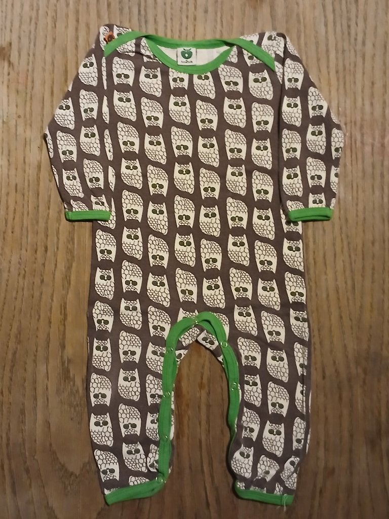 Småfolk Pyjama Babypakje Uilen Bruin Groen (Maat 80), Kinderen en Baby's, Gebruikt, Jongetje of Meisje, Ophalen of Verzenden, Smafolk