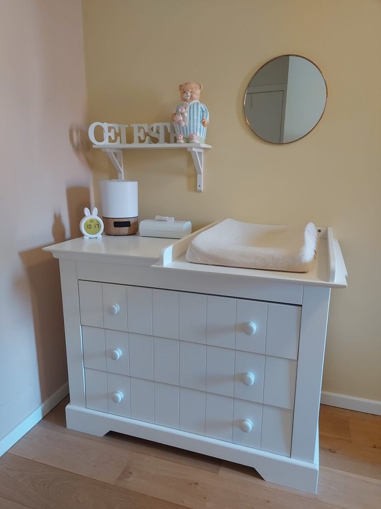 Commode met 3 lades en verzorgingstafel van Bopita, 90 à 105 cm, Comme neuf, Enlèvement, Espace pour les pieds