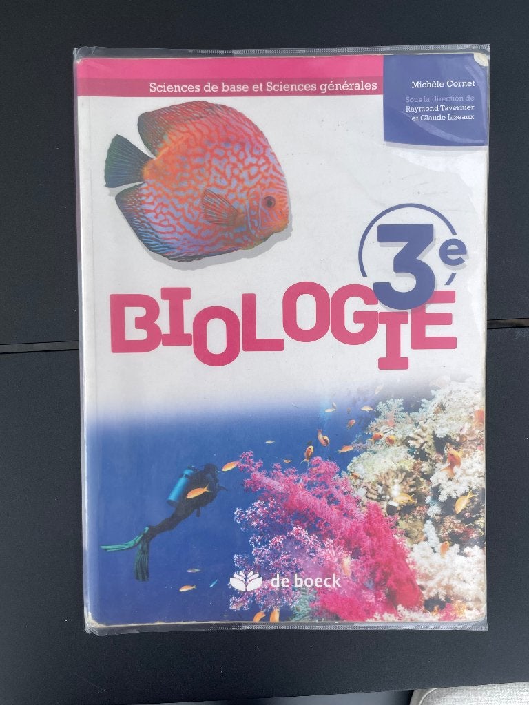 Manuel Biologie 3e, Enlèvement ou Envoi, Biologie, Utilisé, Enseignement secondaire inférieur