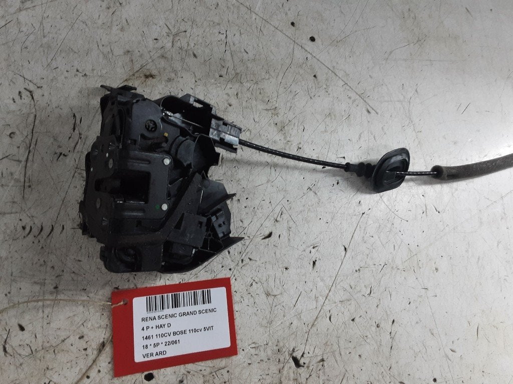 SERRURE DE PORTE ARRIÈRE DROITE Renault Scénic IV (RFAJ), Renault, Mevr. I. Hauben, Utilisé, Arrière