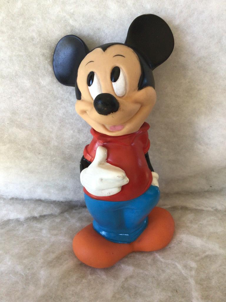 Vintage Mickey Mouse. Spaarpot. Illco Toy, Enlèvement ou Envoi, Mickey Mouse