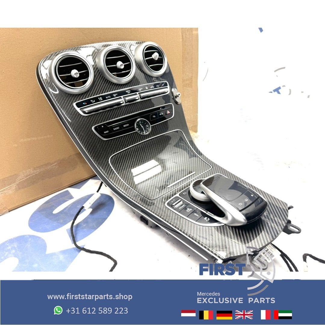 W205 C205 C63 AMG CARBON MIDDENCONSOLE C63s origineel MB A20, Utilisé, -, -, Enlèvement ou Envoi