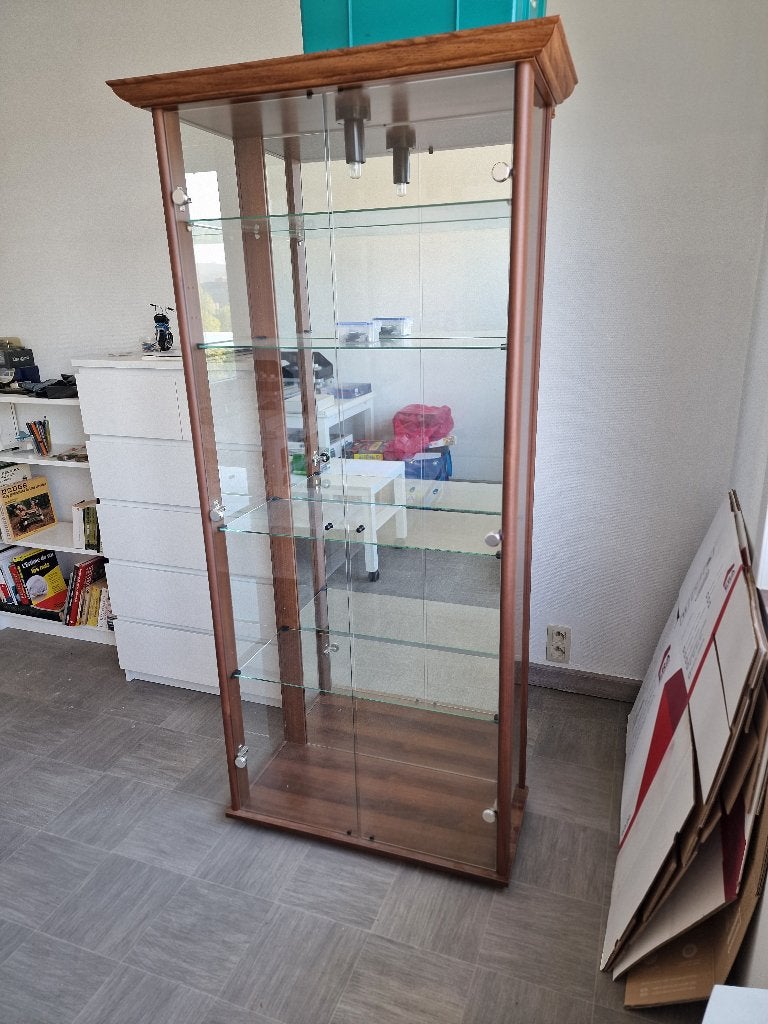 Vitrine kast, Ophalen, Gebruikt, Met lade(s), Overige houtsoorten