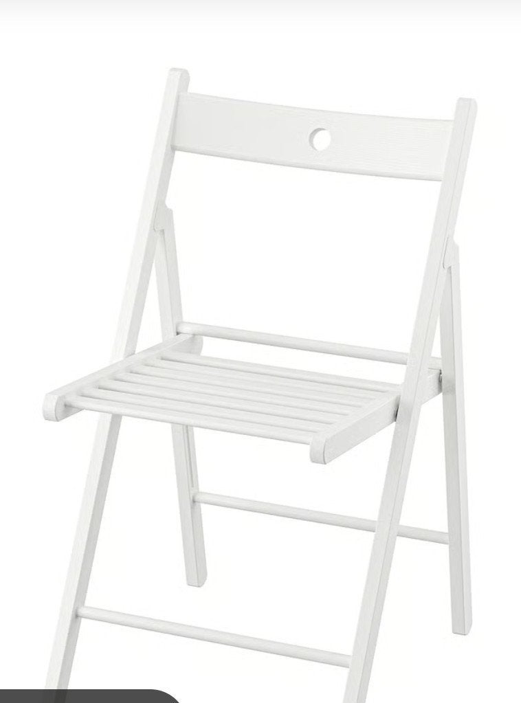 Set van 4 witte klapstoelen., Huis en Inrichting, Ophalen