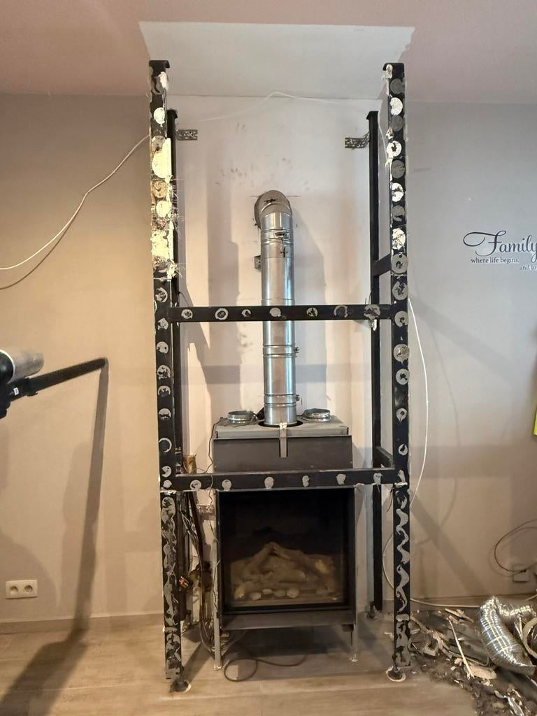 Frame kachel, Huis en Inrichting, Kachels, Ophalen, Gebruikt, Gas, Inbouw