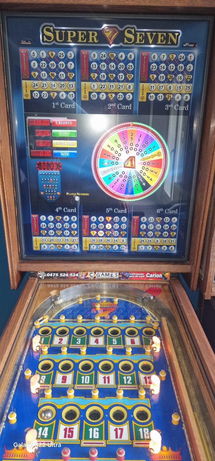 super seven bingo, Collections, Enlèvement