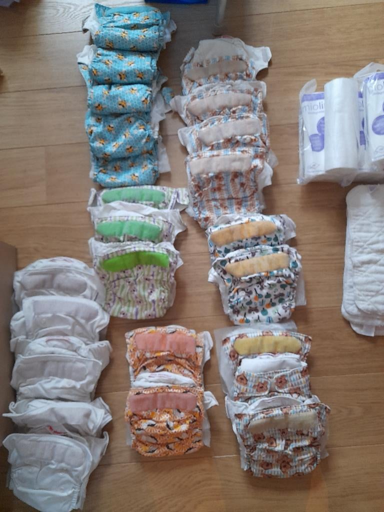 Volledig pakket wasbare luiers Bambino Mio (AIO), Kinderen en Baby's, Badjes en Verzorging, Gebruikt, Ophalen