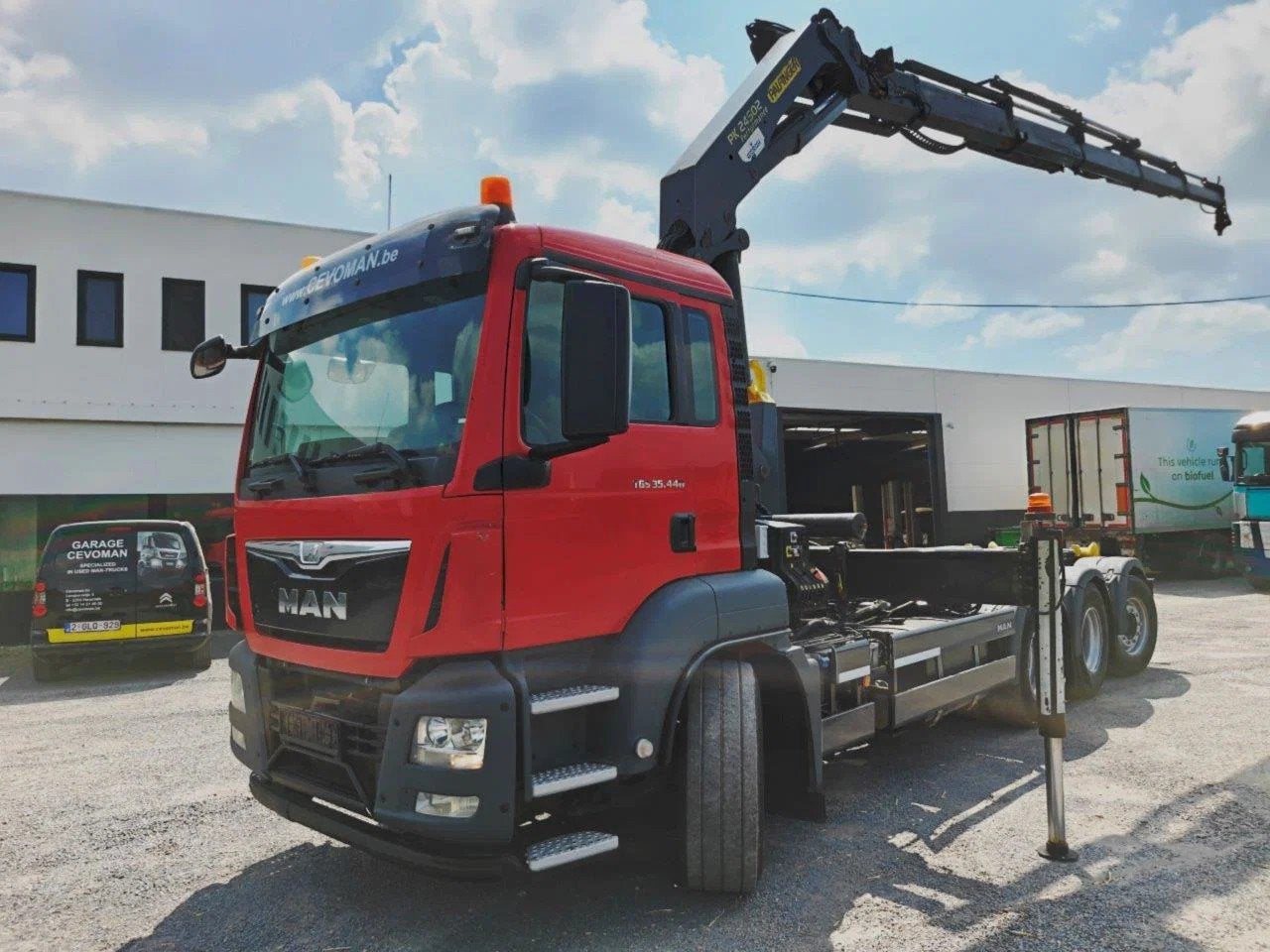 MAN TGS 35.440 8x4 tridem Euro6 Containertruck + Palfinger C, Auto's, 324 kW, Euro 6, Bedrijf, Te koop
