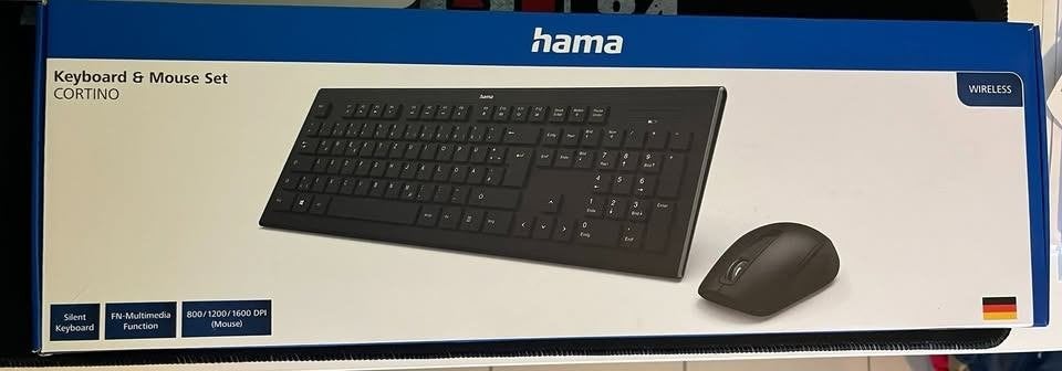 Kit clavier et souris sans fil Hama Cortino (allemand), Enlèvement, Utilisé, Hama, Sans fil