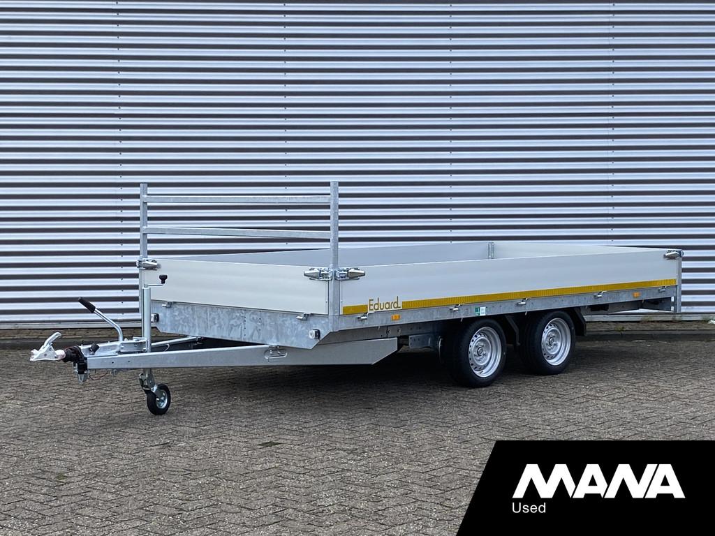 EDUARD 4020 Plateau 3000kg 2as Tandem 400X200 cm Geremd, Auto diversen, Aanhangers en Bagagewagens, MANA Bedrijfswagens, Gebruikt