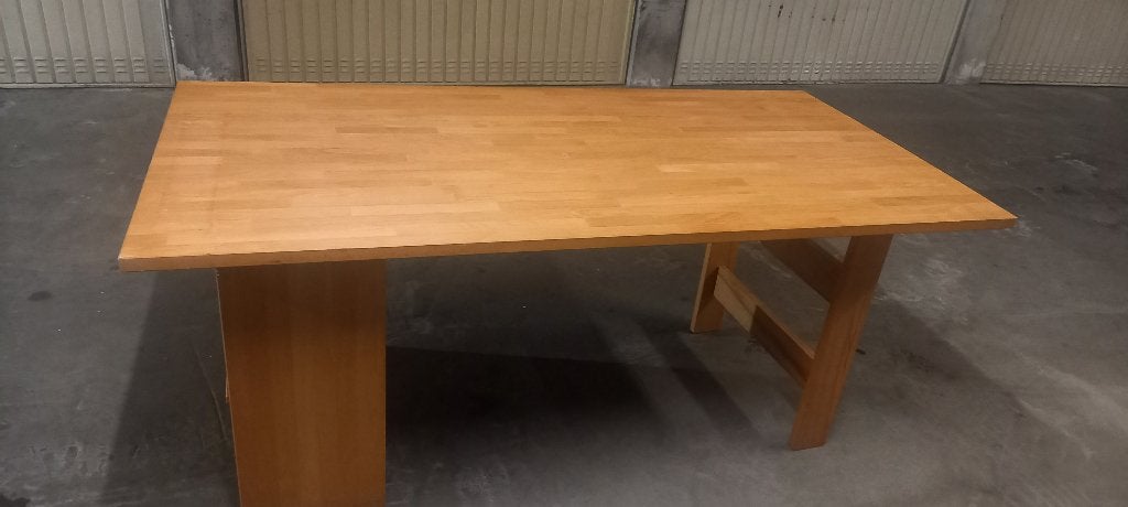 Bureau en hêtre massif huilé, Autres marques, 180 cm, Enlèvement, Bureau-armoire combiné