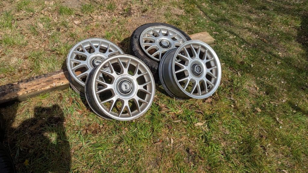 4 retro RW velgen r15 4x100 ET 38, Auto-onderdelen, Banden en Velgen, Ophalen, Velg(en)