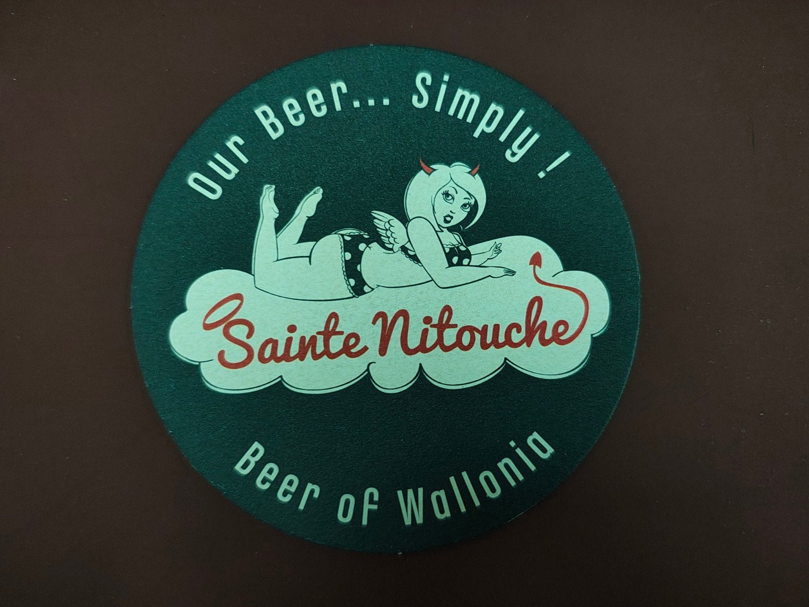 Bierviltje : SAINTE NITOUCHE, Ophalen of Verzenden, Nieuw, Viltje(s), Overige merken
