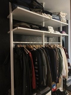 IKEA ELVARLI – Dressing ouvert blanc, Maison & Meubles, 200 cm ou plus, Métal, Enlèvement, Utilisé