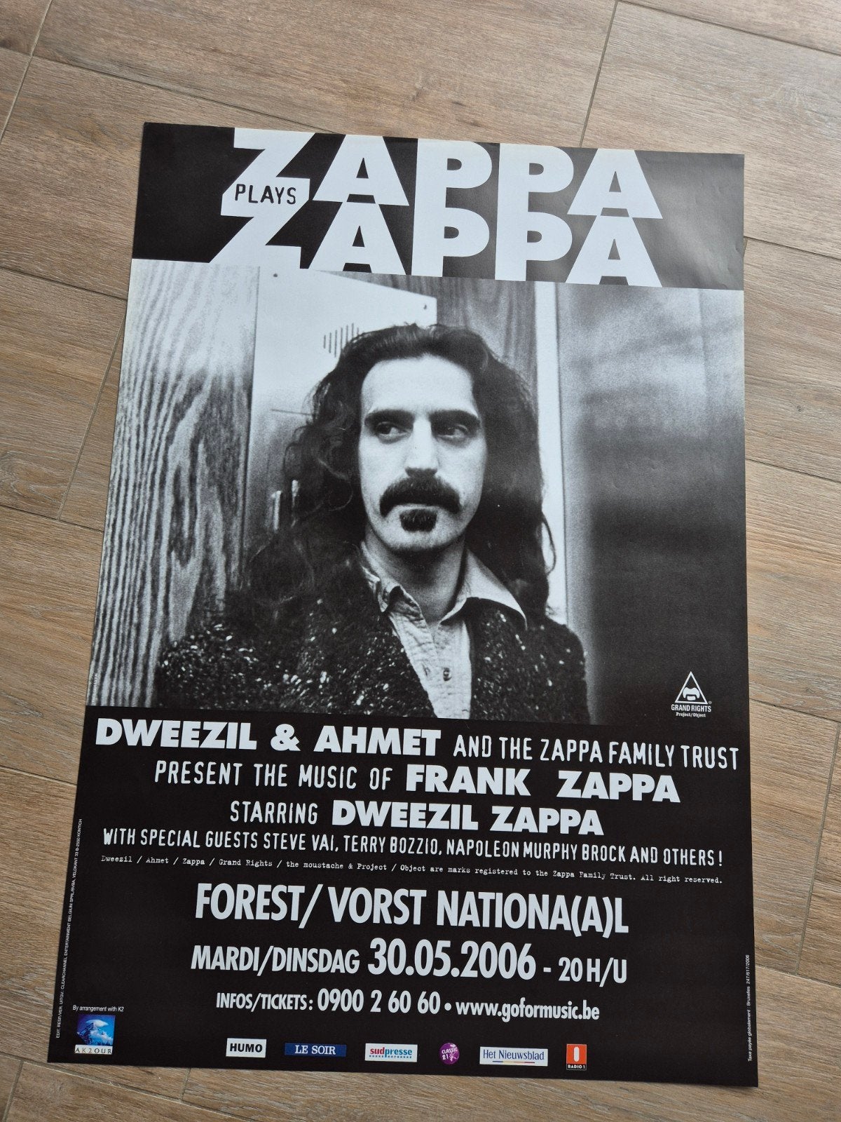 Affiche de concert Zappa Zappa Forest Forest National 2006, Enlèvement ou Envoi, Comme neuf, Musique